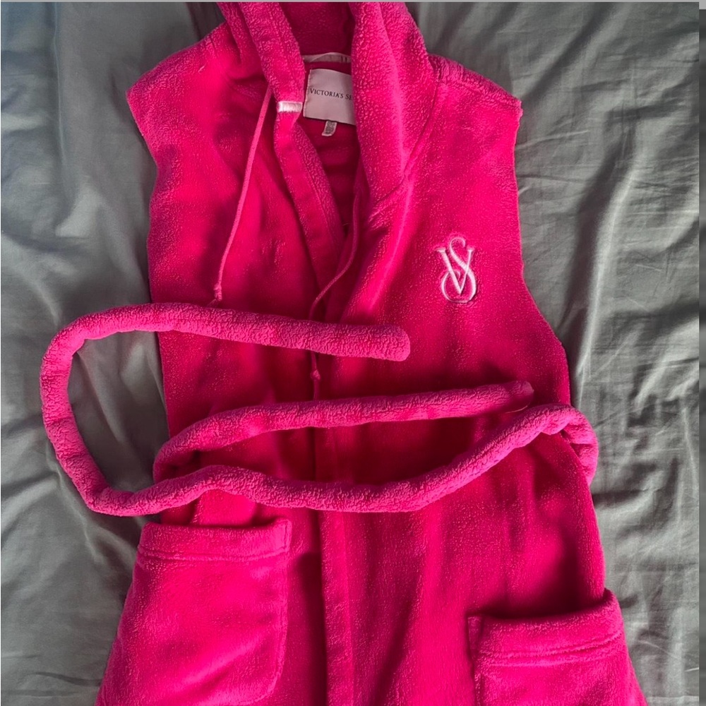 Victoria's Secret Pink Hooded Robe (arms cut)